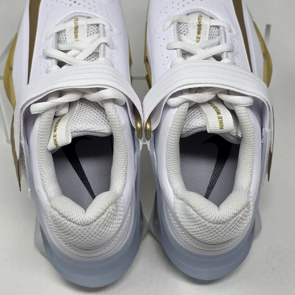 Nike Savaleos White Metallic Gold Weight Lifting Shoes CV5708 101 Men's Sz 4.5 - Picture 10 of 10